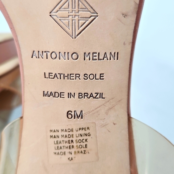 Antonio Melani Kat in Glam Nude Ankle Strap Nude/Blush Sandals Size 6 - Picture 8 of 9
